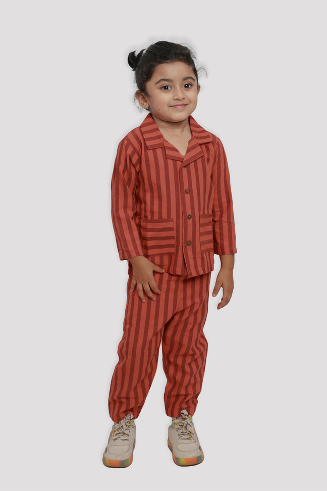 Ventra Brown Stripe Nightwear