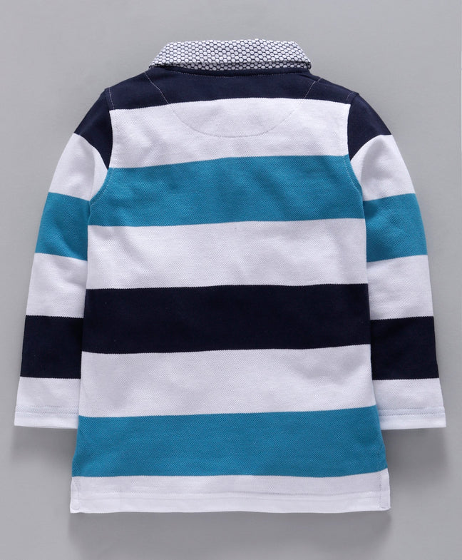 Ventra Bold Stripes Full Sleeves T-Shirt - Blue