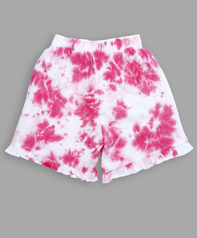 Ventra Girls Pink Smiley Shorts Set