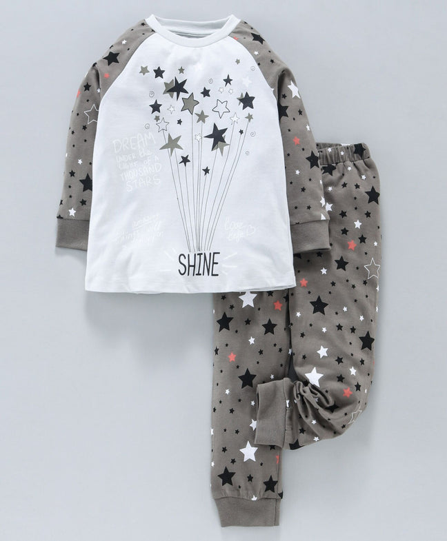 Ventra Girls Shine Star Grey Nightwear