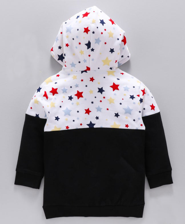 Ventra Girls  White Star Print Hood